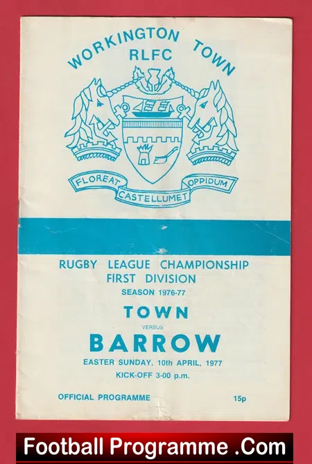 Workington Town Rugby v Barrow 1977