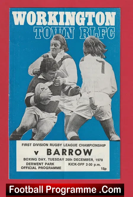 Workington Town Rugby v Barrow 1978 – Rugby Programme