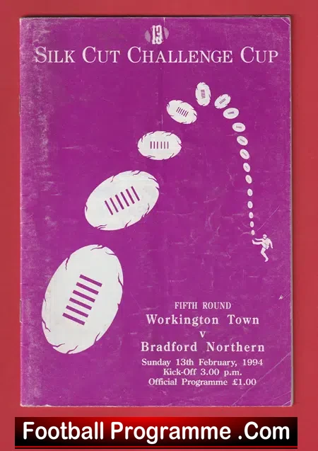 Workington Town Rugby v Bradford Northern 1994 – Challenge Cup