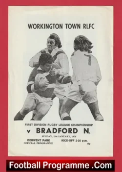Workington Town Rugby v Bradford Northern 1979