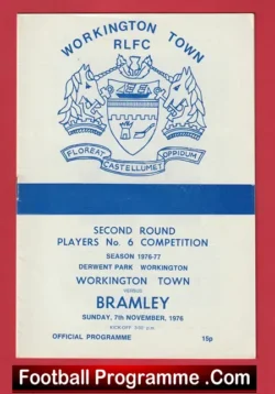 Workington Town Rugby v Bramley 1976