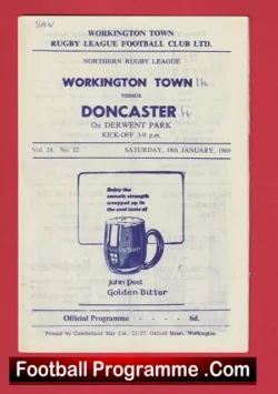 Workington Town Rugby v Doncaster 1969