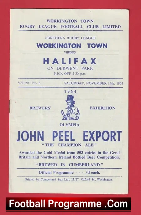 Workington Town Rugby v Halifax 1964