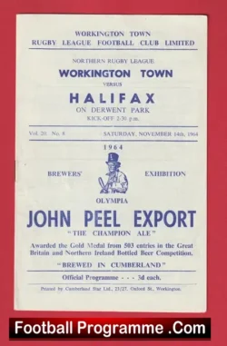 Workington Town Rugby v Halifax 1964