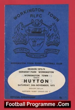 Workington Town Rugby v Huyton 1973 – Derwent Park