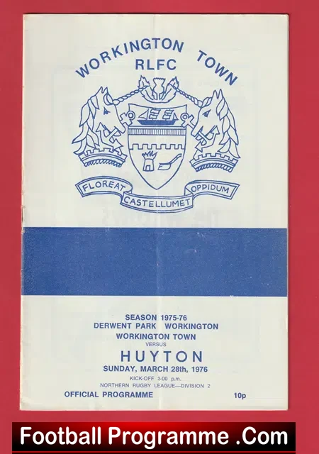 Workington Town Rugby v Huyton 1976