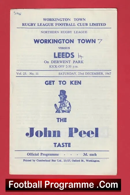 Workington Town Rugby v Leeds 1967