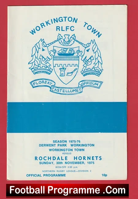 Workington Town Rugby v Rochdale Hornets 1975