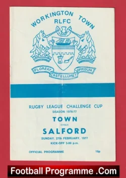 Workington Town Rugby v Salford 1977