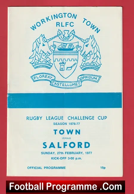 Workington Town Rugby v Salford 1977