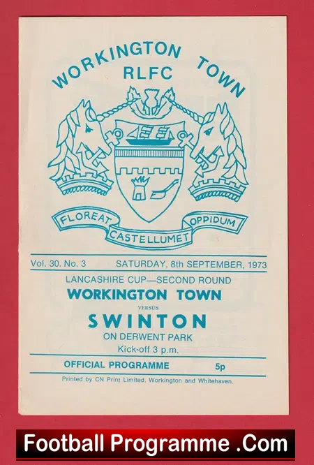Workington Town Rugby v Swinton 1973