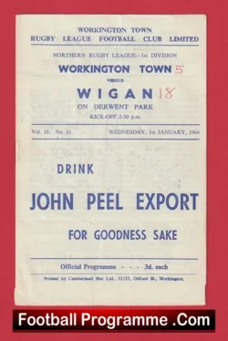 Workington Town Rugby v Wigan 1964