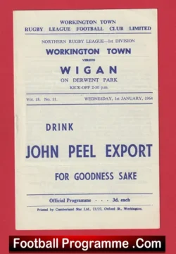 Workington Town Rugby v Wigan 1964