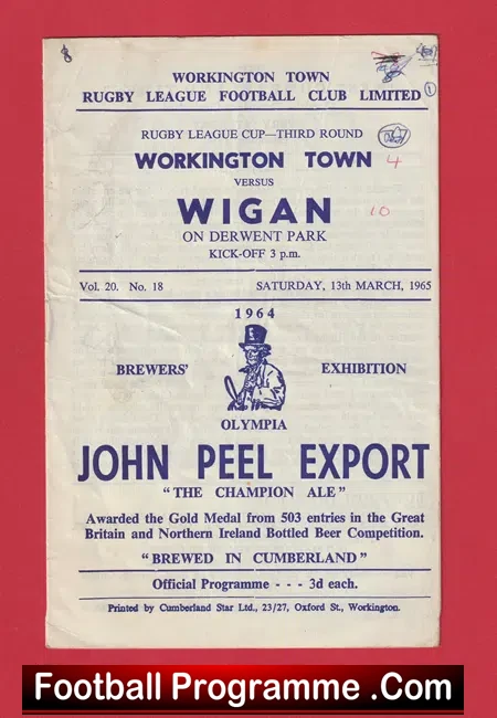 Workington Town Rugby v Wigan 1965