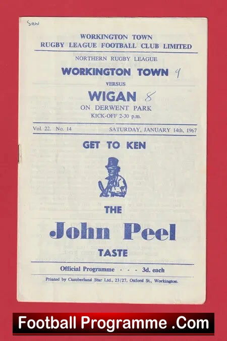 Workington Town Rugby v Wigan 1967