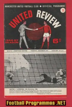 Manchester United v Sheffield United 1966 - Man Utd