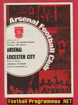 Arsenal v Leicester City 1971 – Double Season FA Cup Replay