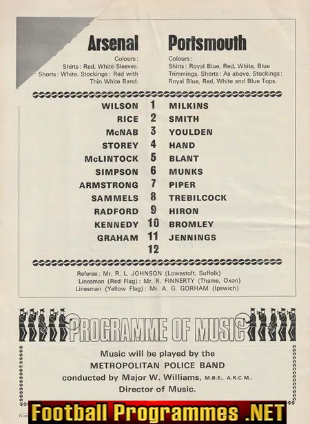 Arsenal v Portsmouth 1971 - Double Season FA Cup