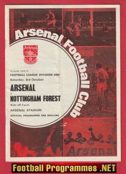 Arsenal v Nottingham Forest 1970 – Double Season