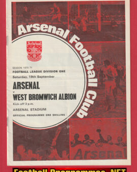 Arsenal v WBA 1970 – Double Season