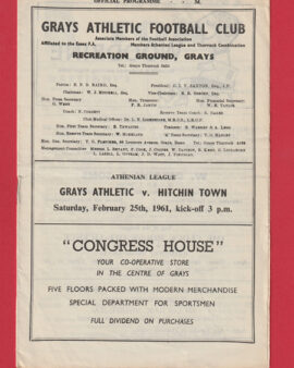 Grays Athletic v Hitchin Town 1961