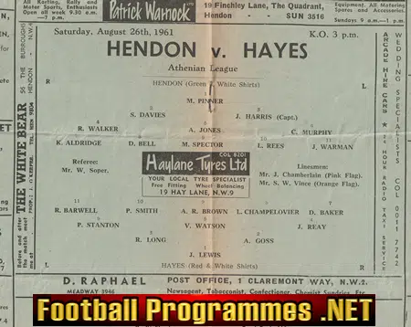 Hendon v Hayes 1961