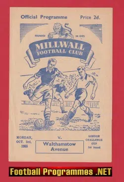 Millwall v Walthamstow Avenue 1955 - 1950s
