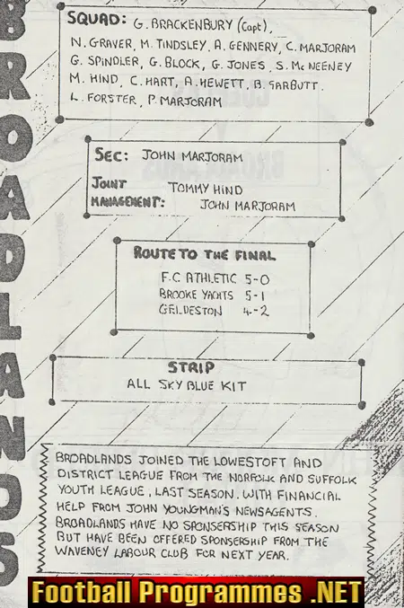 Cueplas v Broadlands 1990 - John Moore Shiled Cup Final