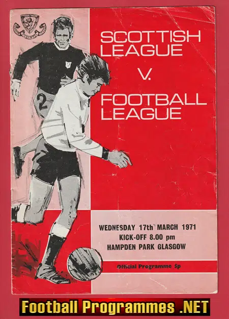 Scottish League v English League 1971 - Hampden Park Glasgow