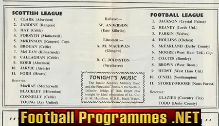 Scottish League v English League 1971 - Hampden Park Glasgow
