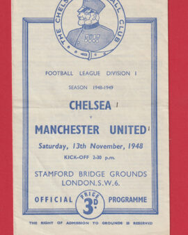 Chelsea v Manchester United 1948 – 1940s Football Programme