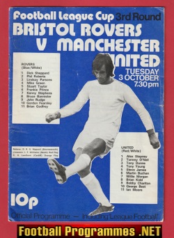 Bristol Rovers v Manchester United 1972 – Man Utd