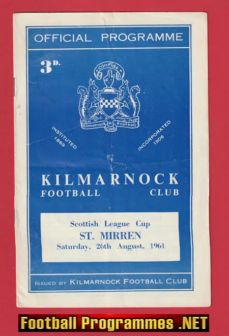 Kilmarnock v St Mirren 1961
