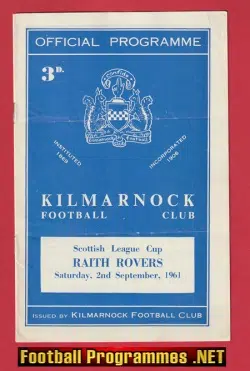 Kilmarnock v Raith Rovers 1961 - Scotland