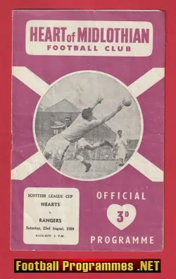 Heart Of Midlothian v Glasgow Rangers 1958 - Hearts