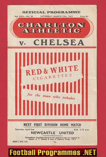 Charlton Athletic v Chelsea 1955 – League Champions Season