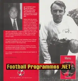 Tottenham Hotspur Jimmy Greaves Sporting Luncheon 1996 Bridgend
