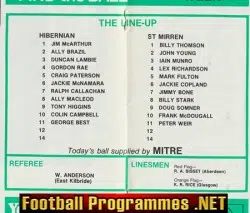 Hibernian Hibs v St Mirren 1980 - Postponed + George Best