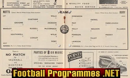 Notts County v Bury 1956