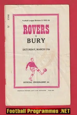 Doncaster Rovers v Bury 1956