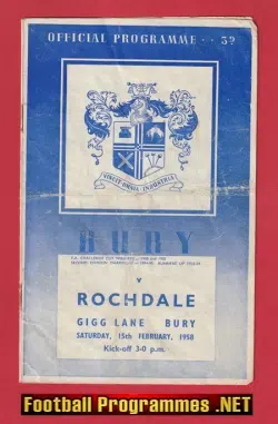 Bury v Rochdale 1958