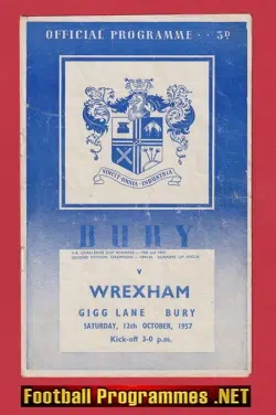Bury v Wrexham 1957