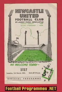 Newcastle United v Bury 1962