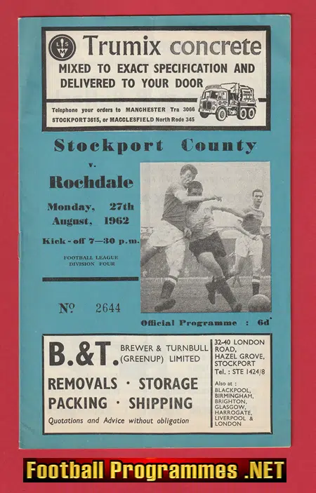 Stockport County v Rochdale 1962