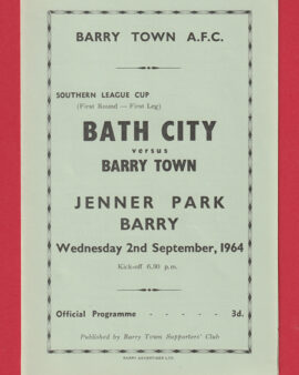 Bath City v Barry Town 1964 – Southern League Cup