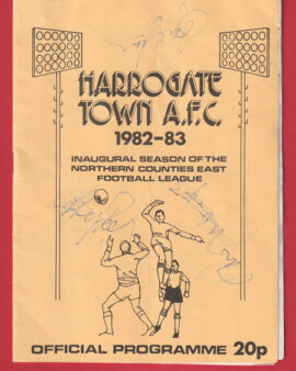Harrogate Town v Leeds United 1982 – Multi Autographed SIGNED