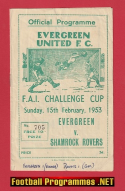 Evergreen United v Shamrock Rovers 1953 – Ireland Irish