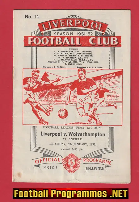 Liverpool v Wolves 1952 - 1950s