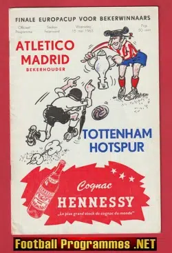 Atletico Madrid v Tottenham 1963 European Cup Winners Cup Final