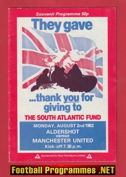 Aldershot v Manchester United 1982 – Charity Game Man Utd